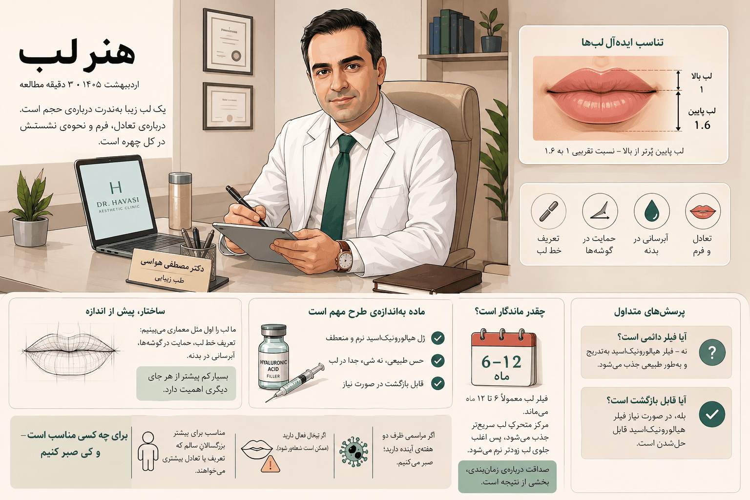 The art of the lip — Dr. Mostafa Havasi, Karaj (Azimieh)