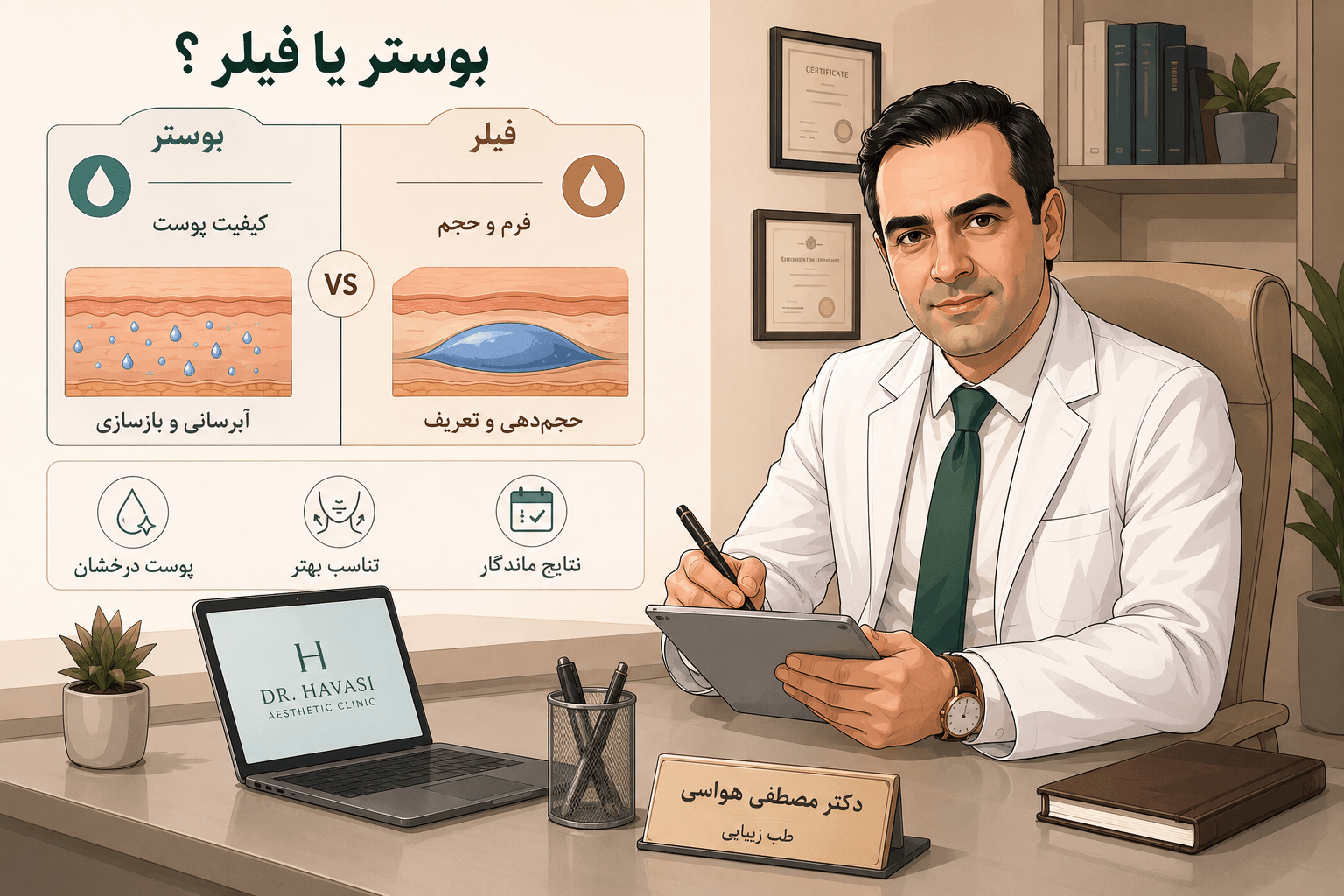 Boosters vs. fillers — Dr. Mostafa Havasi, Karaj (Azimieh)
