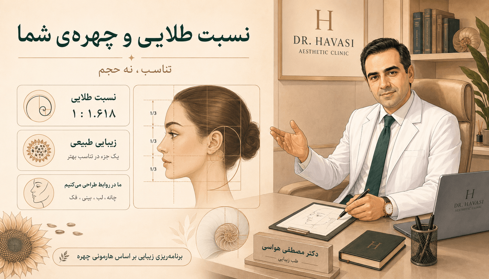 The golden ratio & your face — Dr. Mostafa Havasi, Karaj (Azimieh)